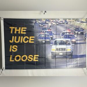 The Juice Is Loose (O.J Simpson) Funny Flag 5x3Ft.